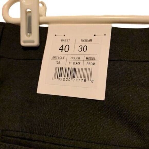 ANGELO ROSSI PE0M SIZE 40X30 BLACK DRESS PANTS **NEW** - Picture 3 of 6